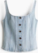 H&M Button-front Denim Top