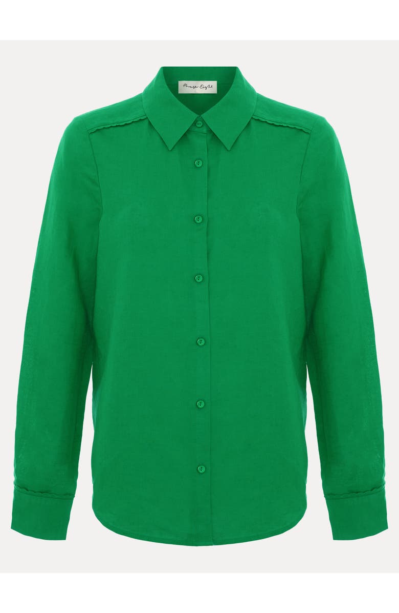 Phase Eight Sloane Linen Shirt, Alternate, color, Green