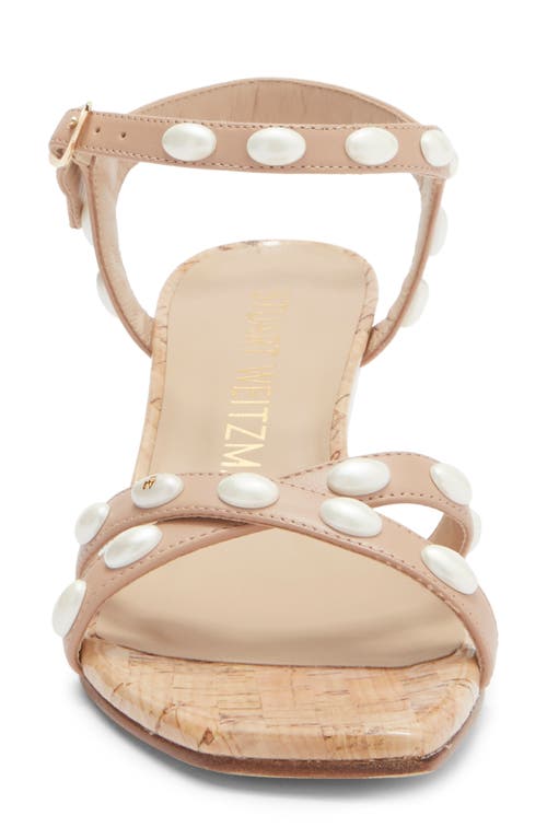 Stuart Weitzman Pearlita 50 Wedge Sandal In Brown