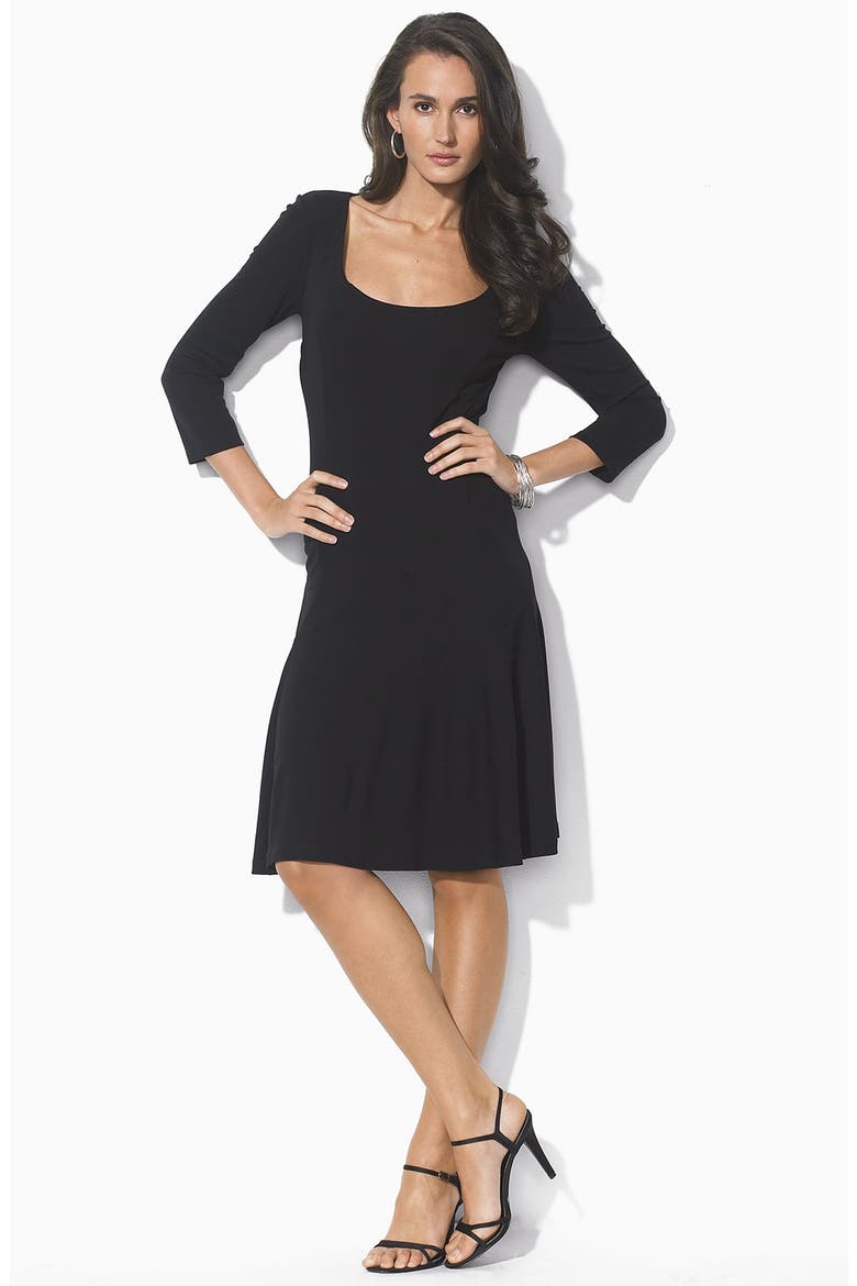 Lauren by Ralph Lauren 'Callandra' Dress, Main, color, BLACK