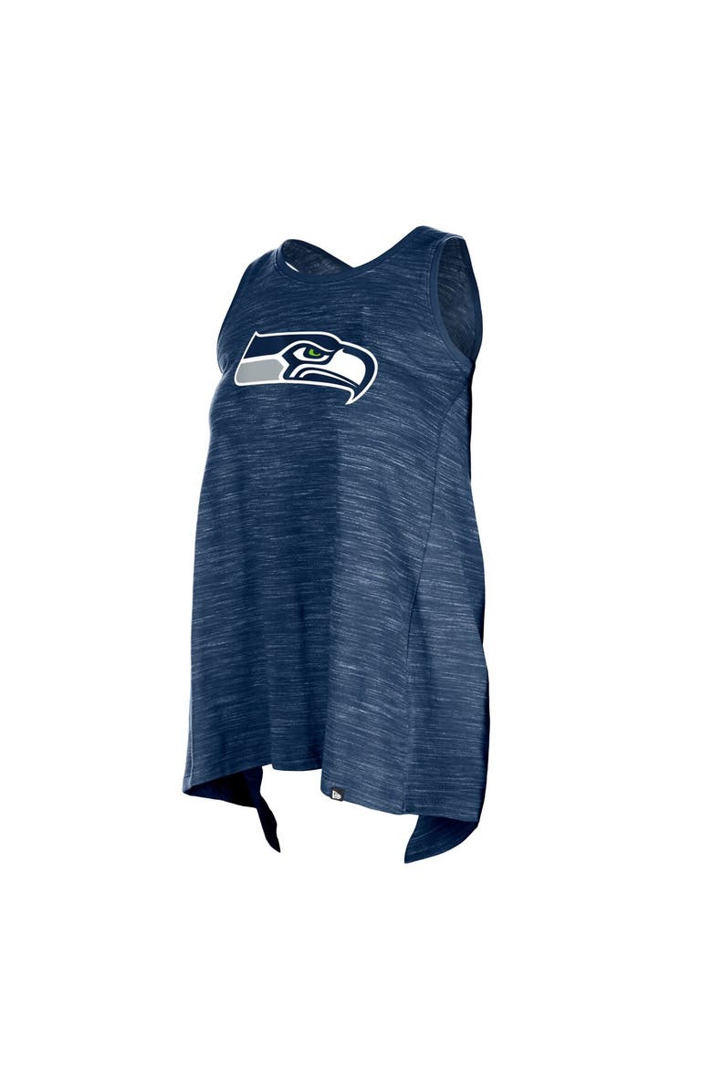 New Era Women's New Era College Navy Seattle Seahawks Plus Size Space Dye Active Tank Top, Alternate, color, Navy