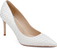 L'AGENCE Maelle Snake Print Embossed Leather Pump