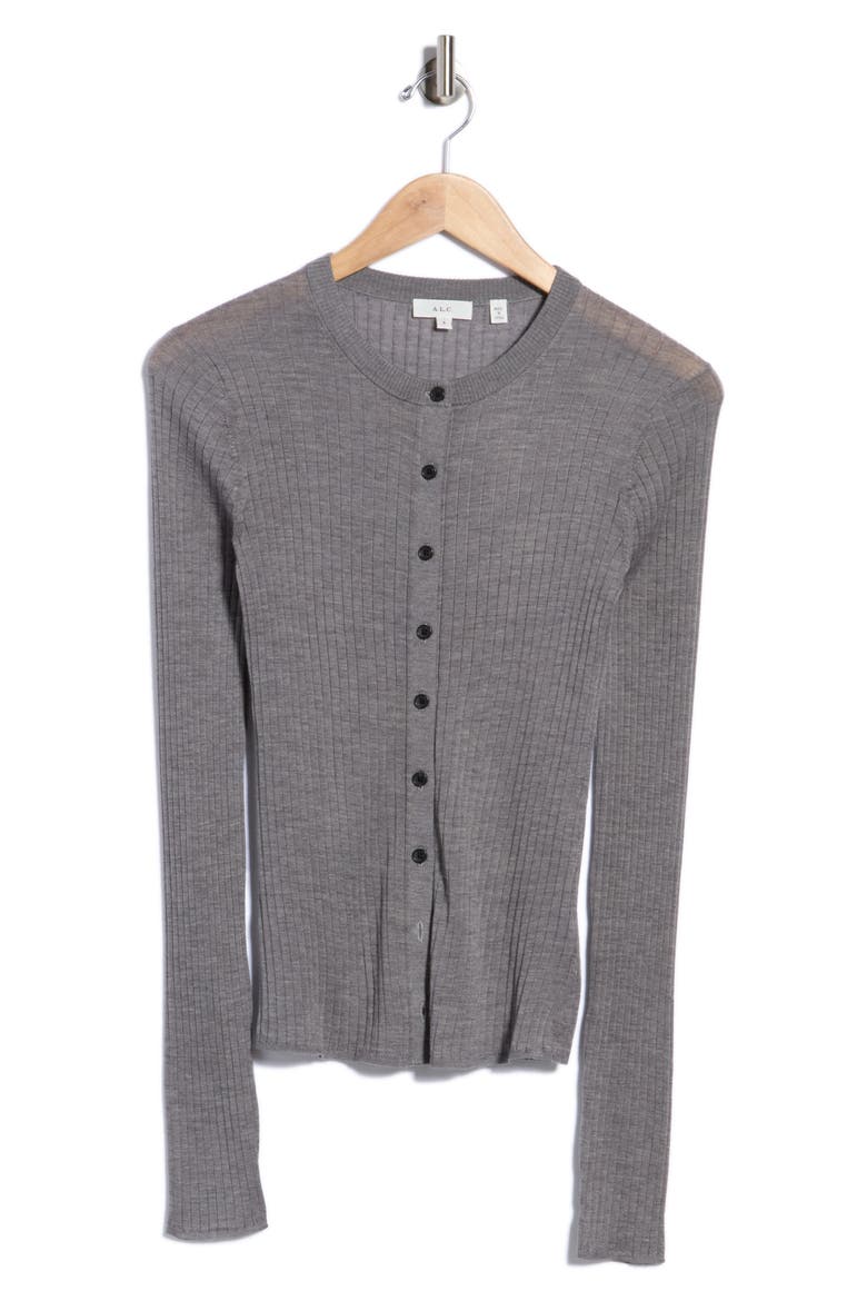 Fisher Merino Wool Cardigan, Main, color, MEDIUM HEATHER GREY