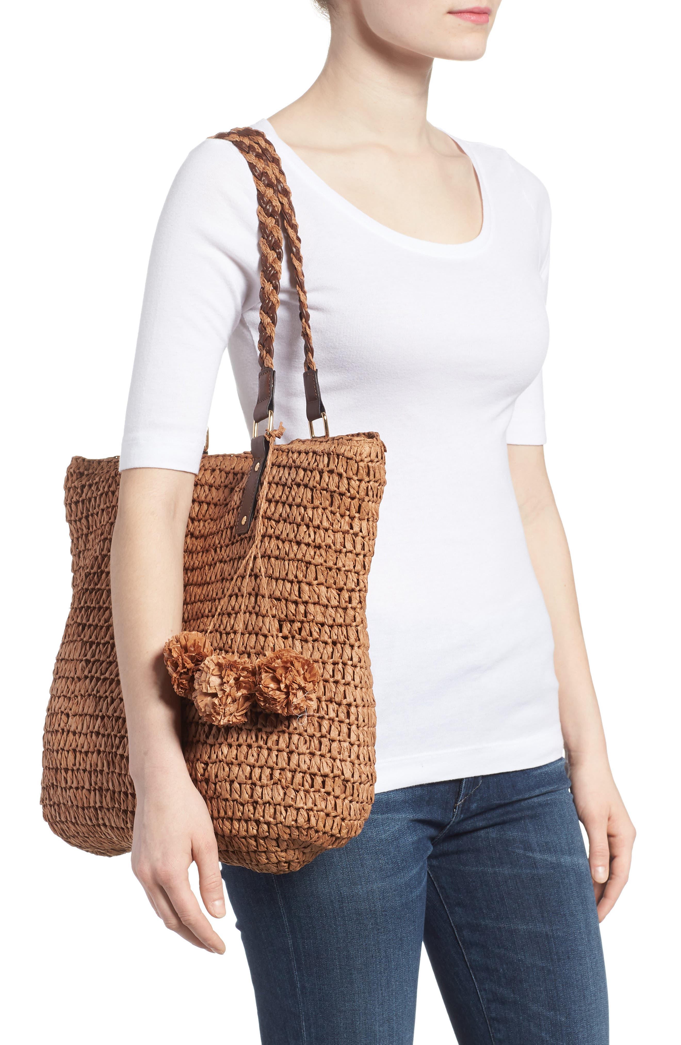 Tommy Bahama Bahama Mama Straw Tote, Alternate, color, 
