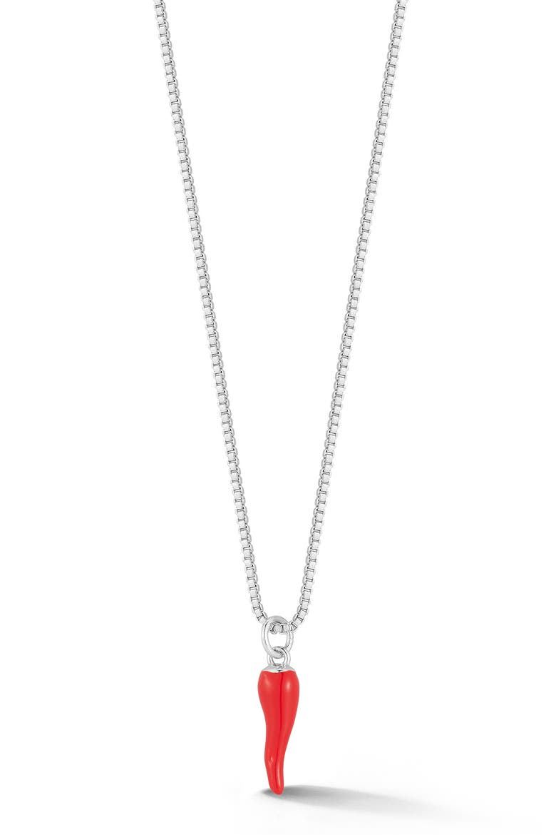 Pepper Pendant Necklace, Main, color, SILVER