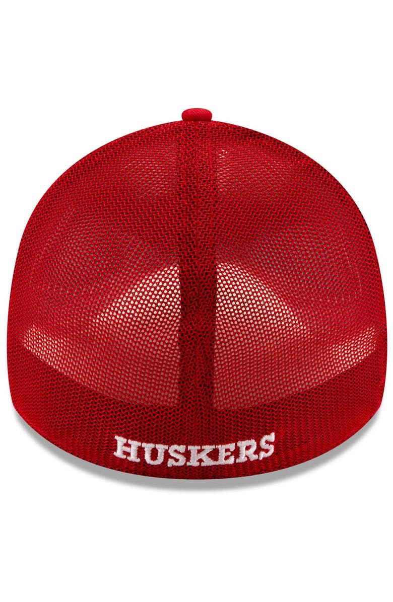 New Era Men's New Era Scarlet Nebraska Huskers Team Mesh 39THIRTY Flex Hat, Alternate, color,
