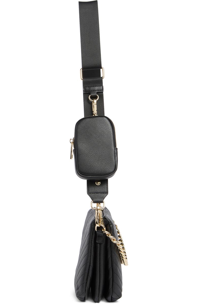 Madden Girl Chevron Quilted Crossbody Bag, Alternate, color,