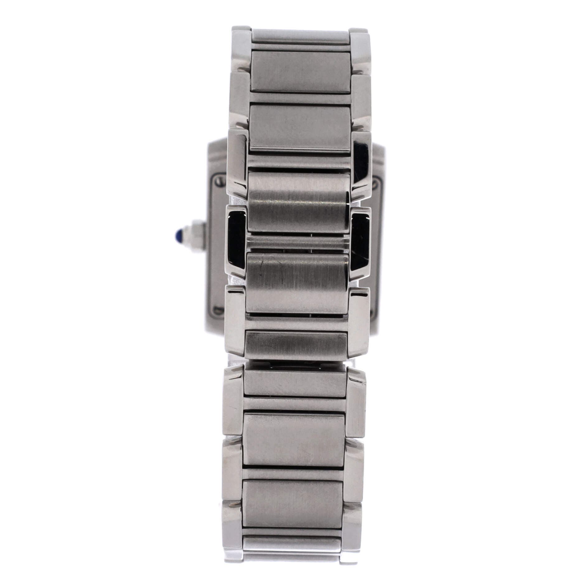 Tank Francaise Quartz Watch Stainless Steel with Diamond Markers 20, Alternate, color, Metallic Silver