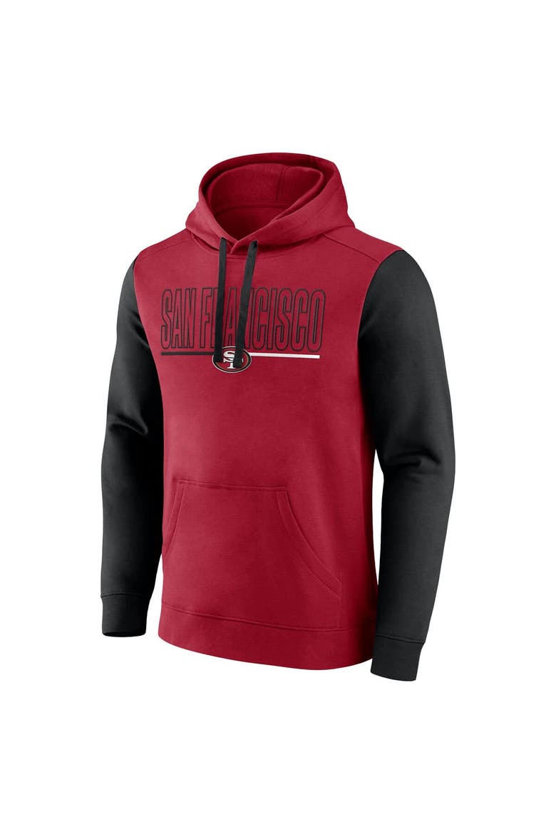 Men's Fanatics Scarlet San Francisco 49ers Big & Tall Outline Pullover Hoodie, Alternate, color, Scarlet