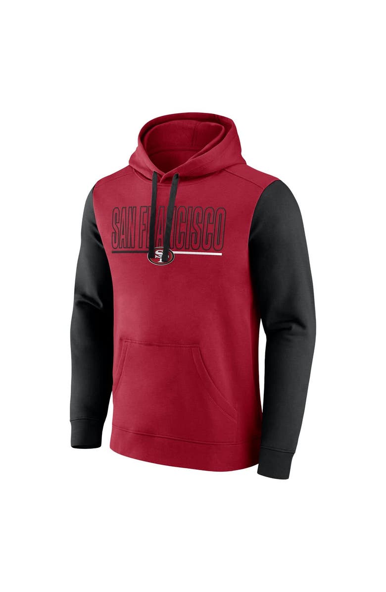 FANATICS Men's Fanatics Scarlet San Francisco 49ers Big & Tall Outline Pullover Hoodie, Alternate, color, Scarlet