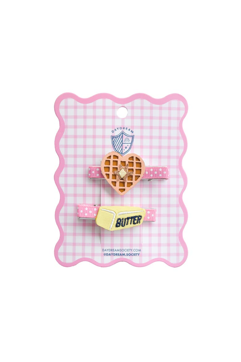Waffle and Butter Hair Clip Set, Main, color, Assorted Pre-Pack