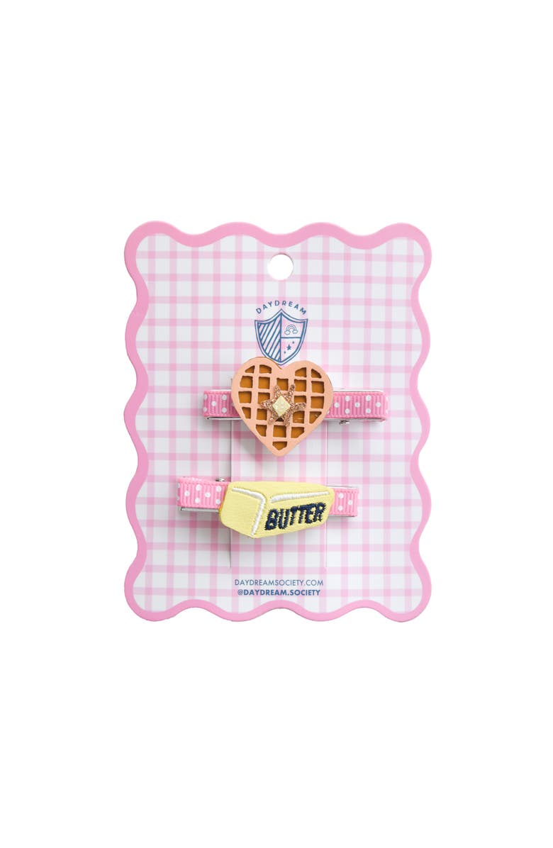 Daydream Society Waffle and Butter Hair Clip Set, Main, color, Assorted Pre-Pack