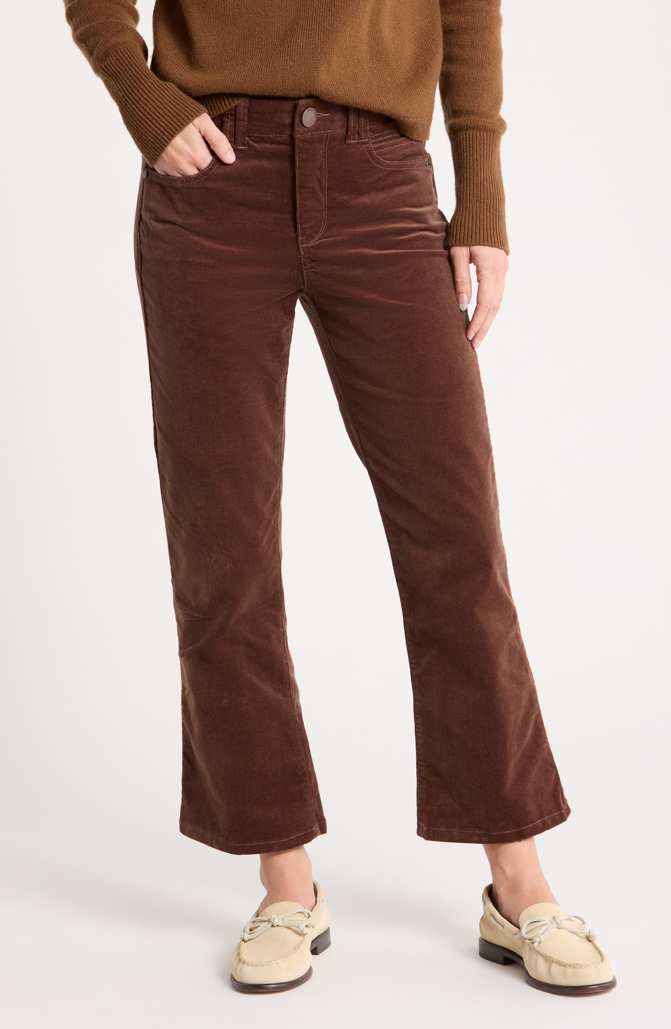 Itty Bitty Crop Corduroy Flare Pants