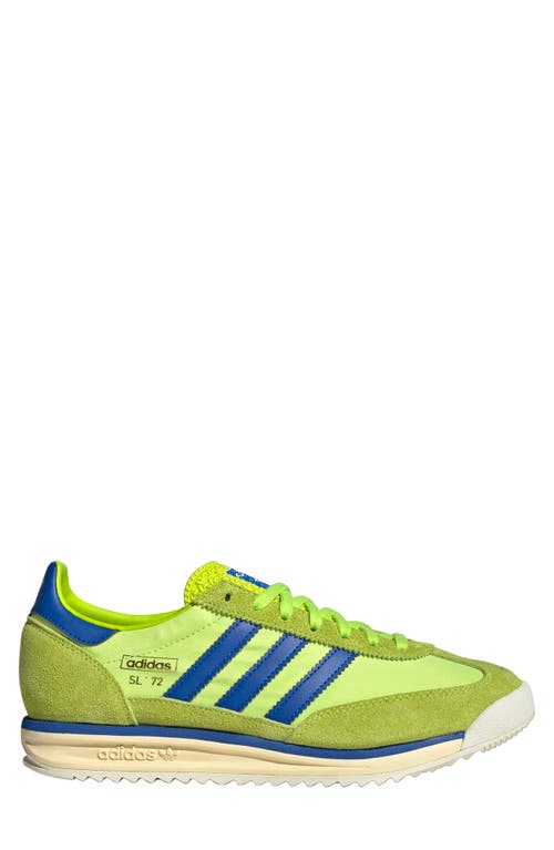 Shop Adidas Originals Adidas Gender Inclusive Sl 72 Rs Sneaker In Solar Slime/royal Blue/lime