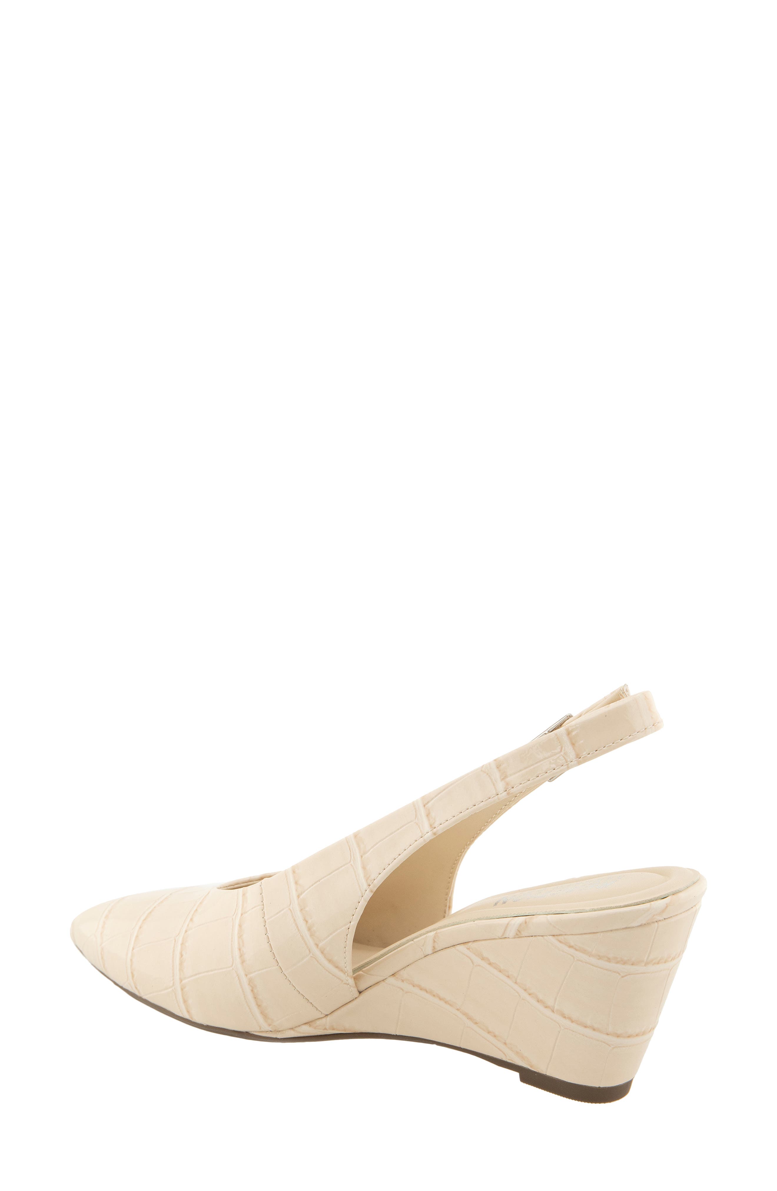 Enzo Wedge Slingback Pump, Alternate, color, WOOD ASH CROCO