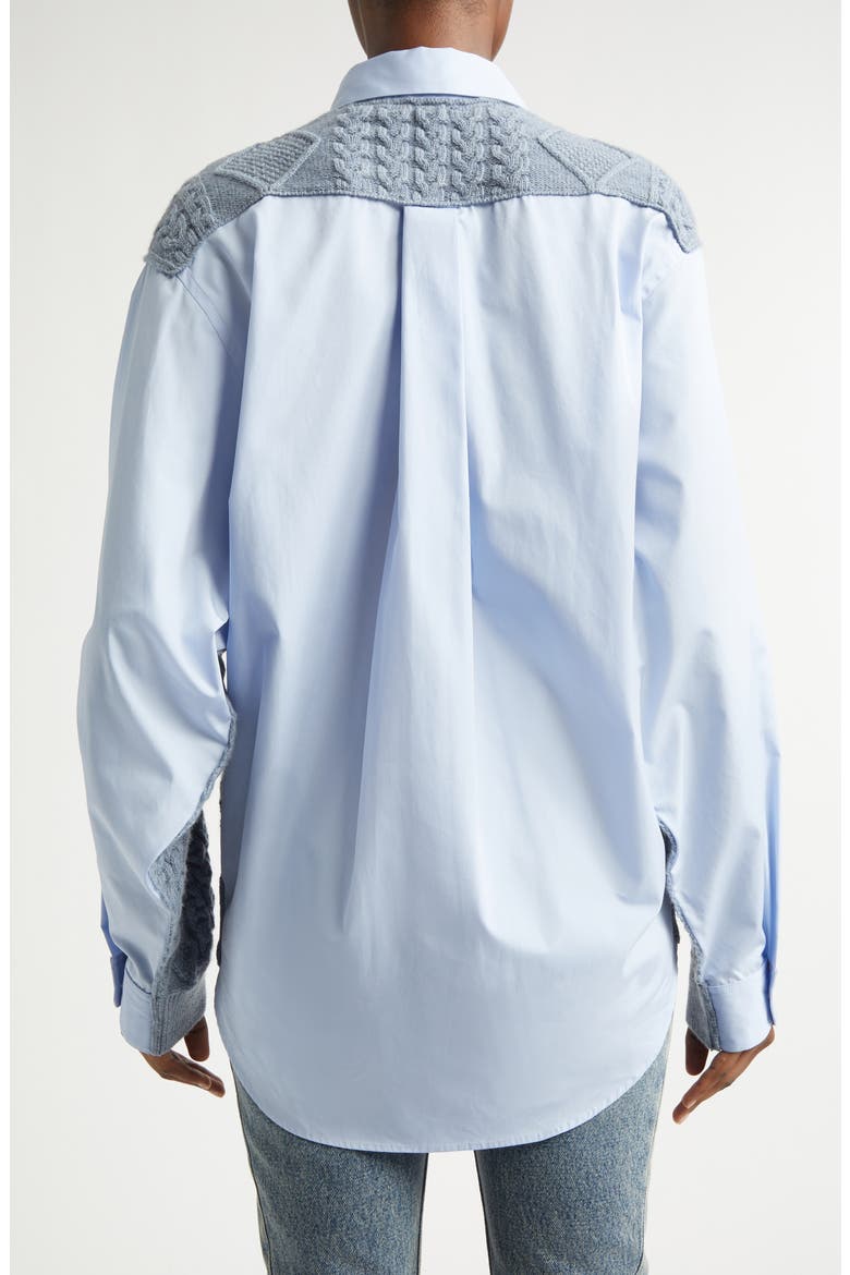 Hybrid Knit Shirt Cardigan, Alternate, color, BLUE/ GREY