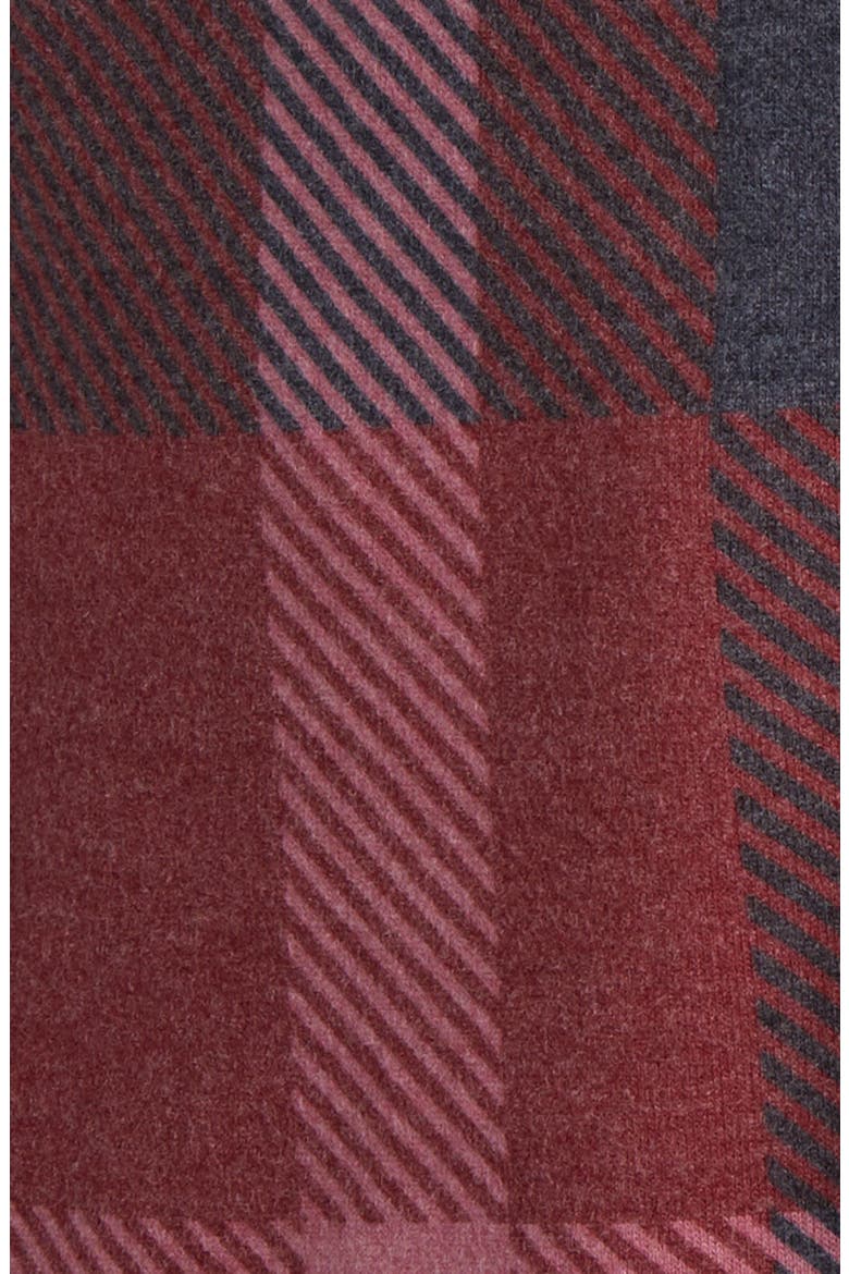 Big Plaid Tech Fleece Button-Up Shirt, Alternate, color, BURGUNDY