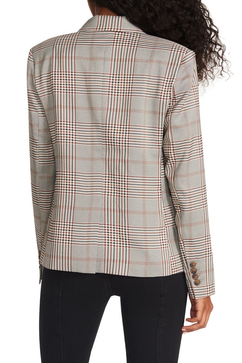 Talkshow Host Plaid Print Blazer, Alternate, color, BROWN PLAID MIX