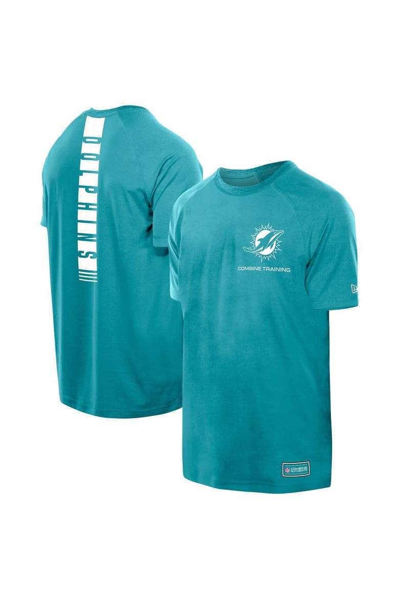 Men's New Era  Aqua Miami Dolphins Functional Fandom Reflective T-Shirt, Main, color, Aqua