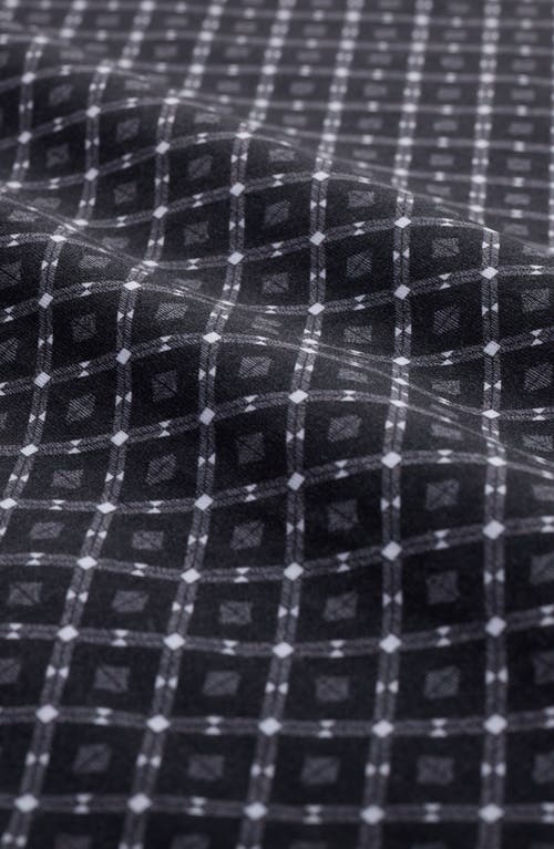 Bugatchi Jules Ooohcotton® Diamond Print Button-down Shirt In Black