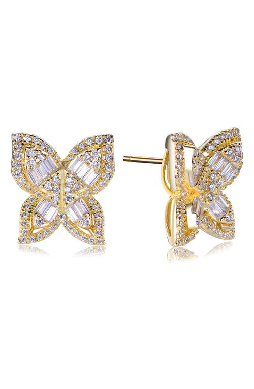 Suzy Levian Cubic Zirconia Butterfly Stud Earrings