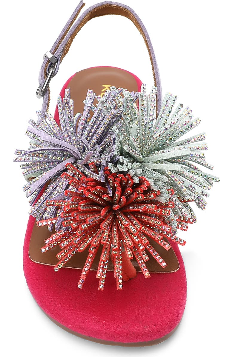 Kurt Geiger London Kids' Mini Fringe Slingback Sandal, Alternate, color, Pink Multi