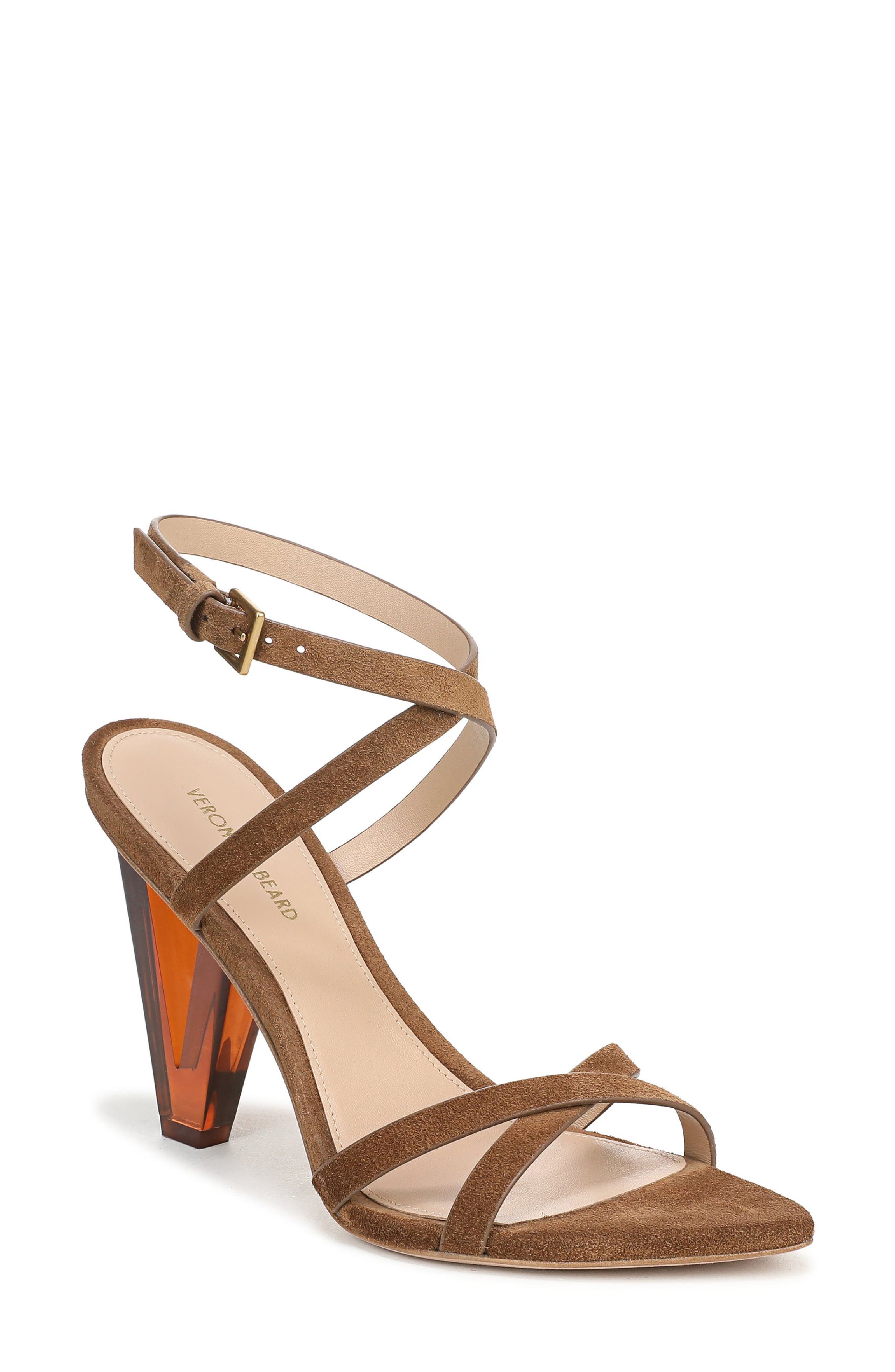 Veronica Beard Lanaya Ankle Strap Pointed Toe Sandal, Main, color, 