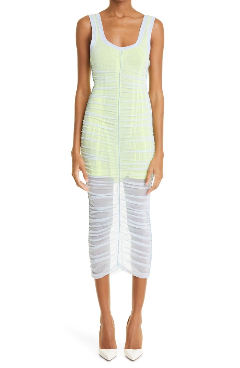 Alexander Wang Double Layer Midi Tank Dress, Main, color, 
