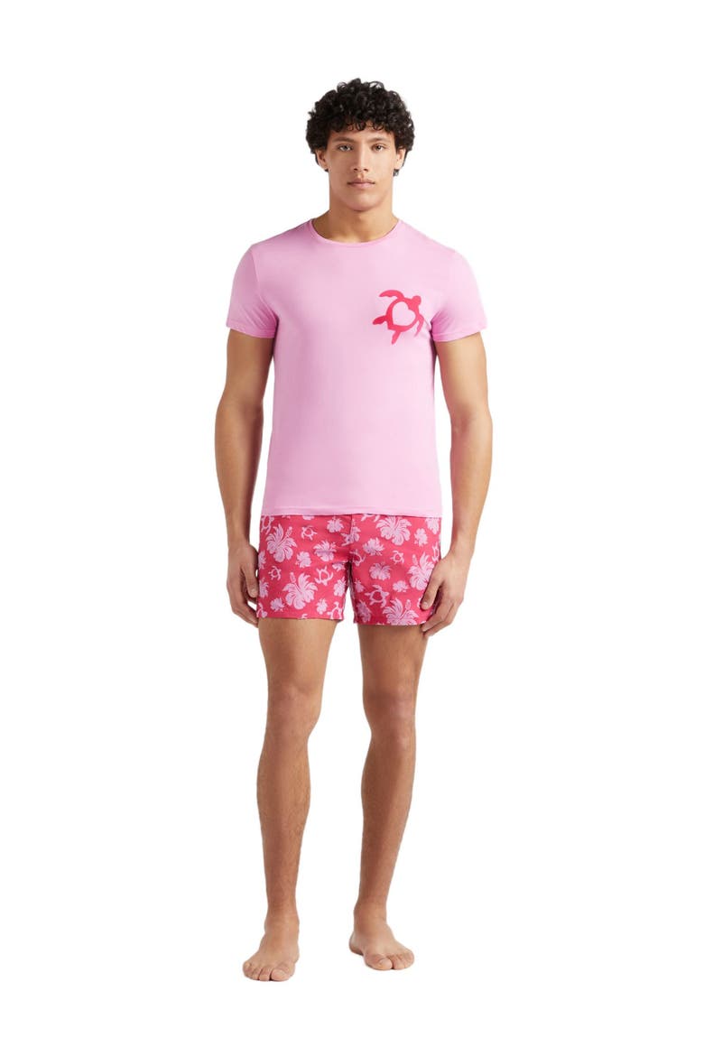Unisex Turtle Heart Flocked T-Shirt, Main, color, PETUNIA