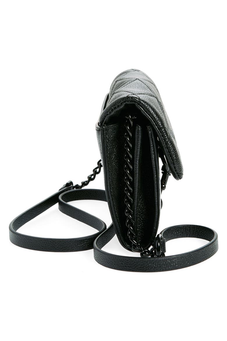Edie Wallet on a Chain, Alternate, color, BLACK
