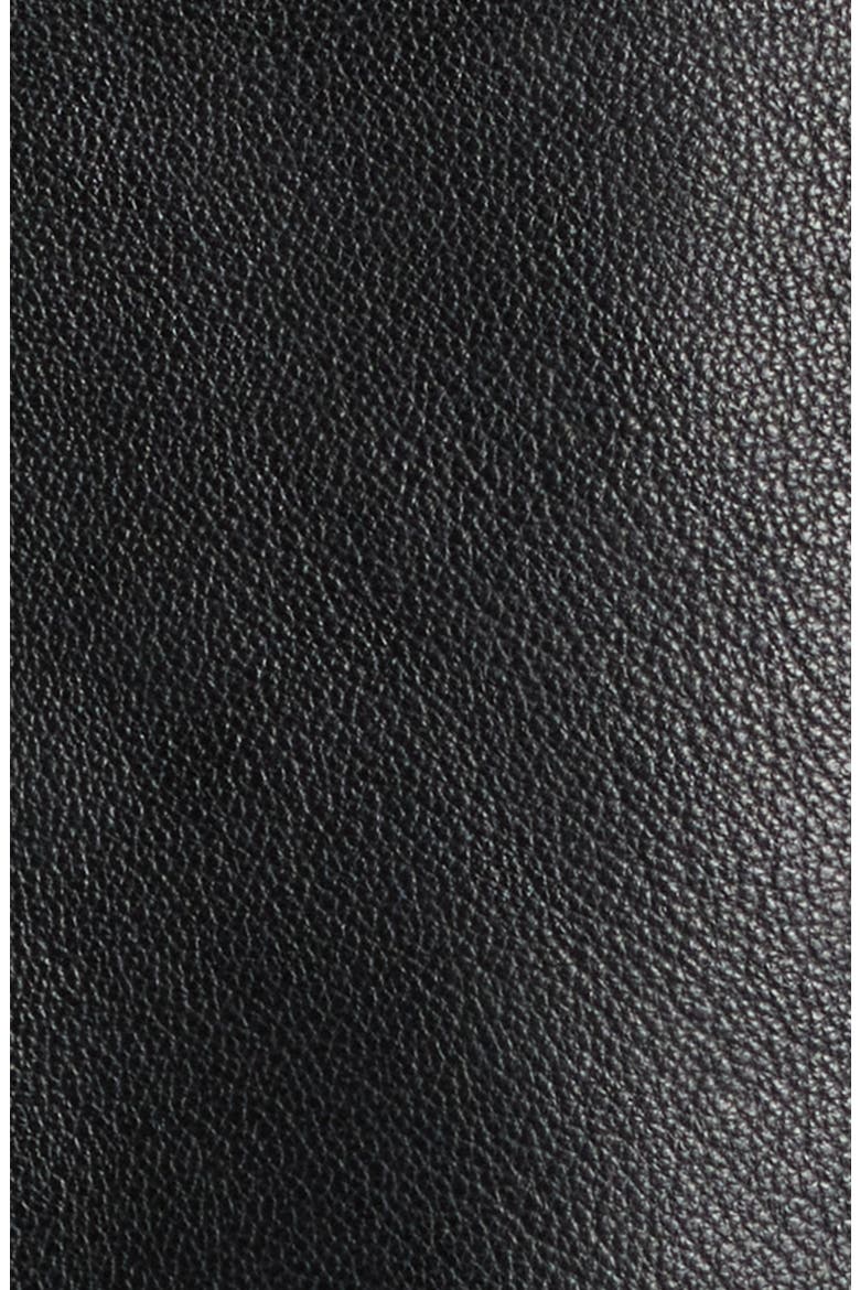 Orten Leather Bomber Jacket, Alternate, color, BLACK