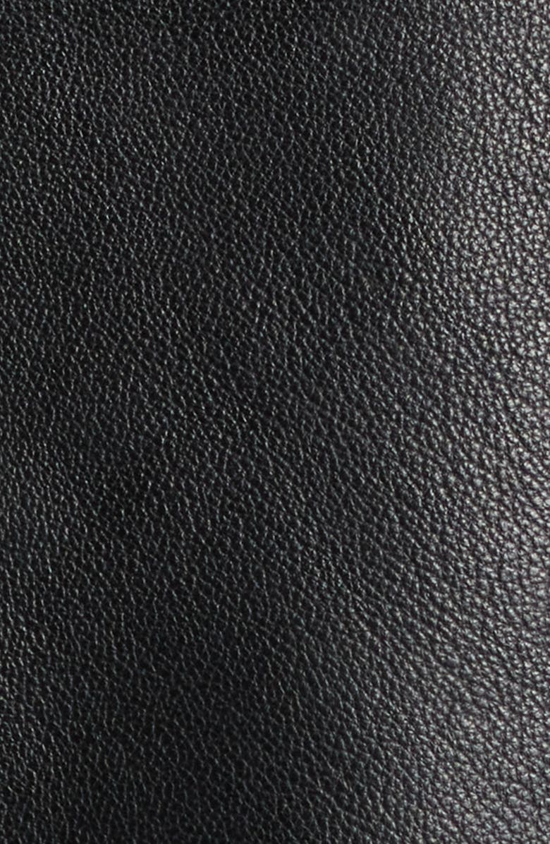 AllSaints Orten Leather Bomber Jacket, Alternate, color, Black