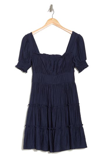 BLU PEPPER BLU PEPPER PUFF SLEEVE MINIDRESS