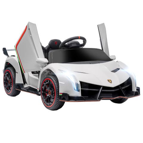 Lamborghini Veneno 12V Kids Car with Butterfly Doors, Remote, Music