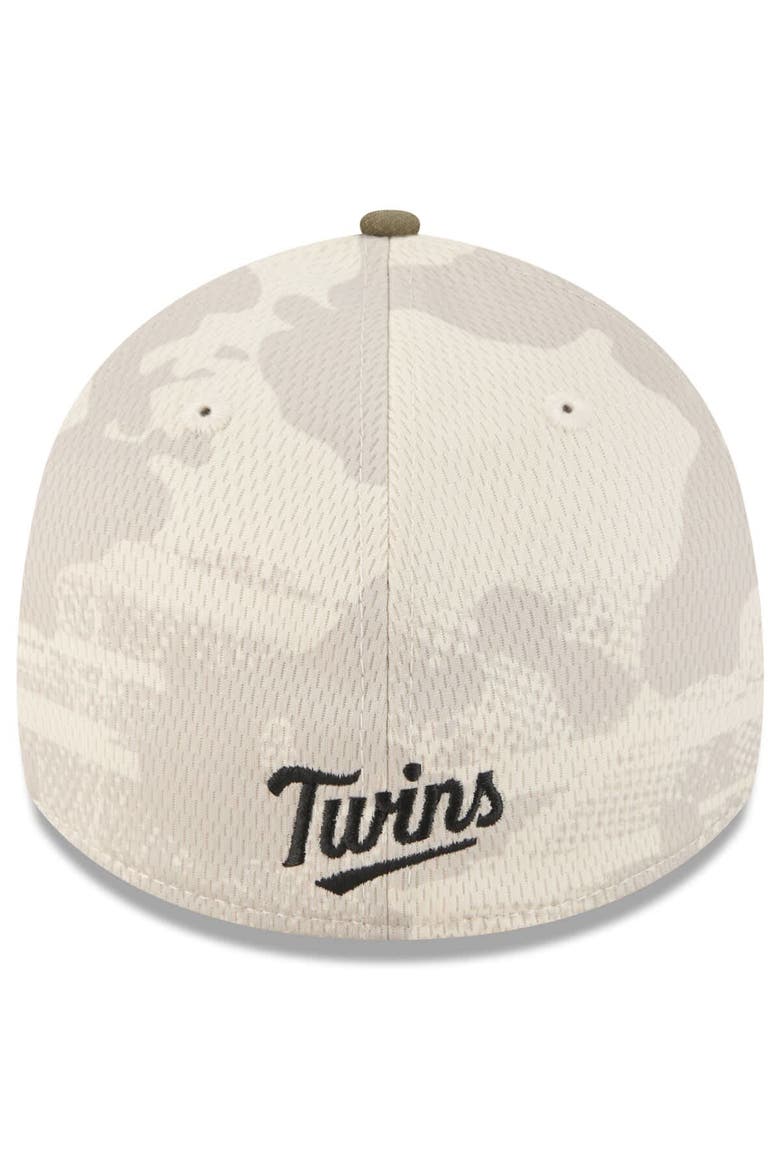 Men's New Era Light Beige/Olive Minnesota Twins 2025 Armed Forces Day 39THIRTY Flex Hat, Alternate, color, Light Beige