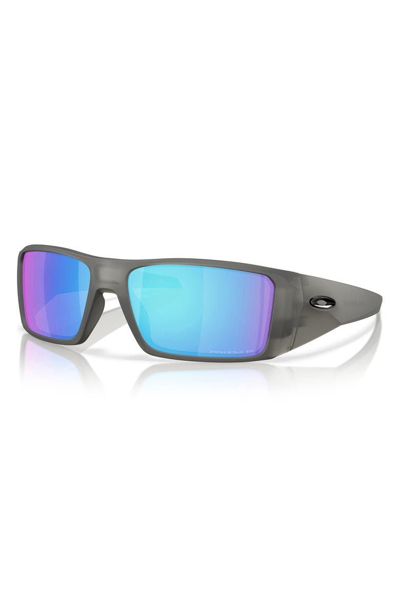 Oakley Heliostat 61mm Prizm<sup>™</sup> Polarized Rectangular Sunglasses, Alternate, color, Saphire