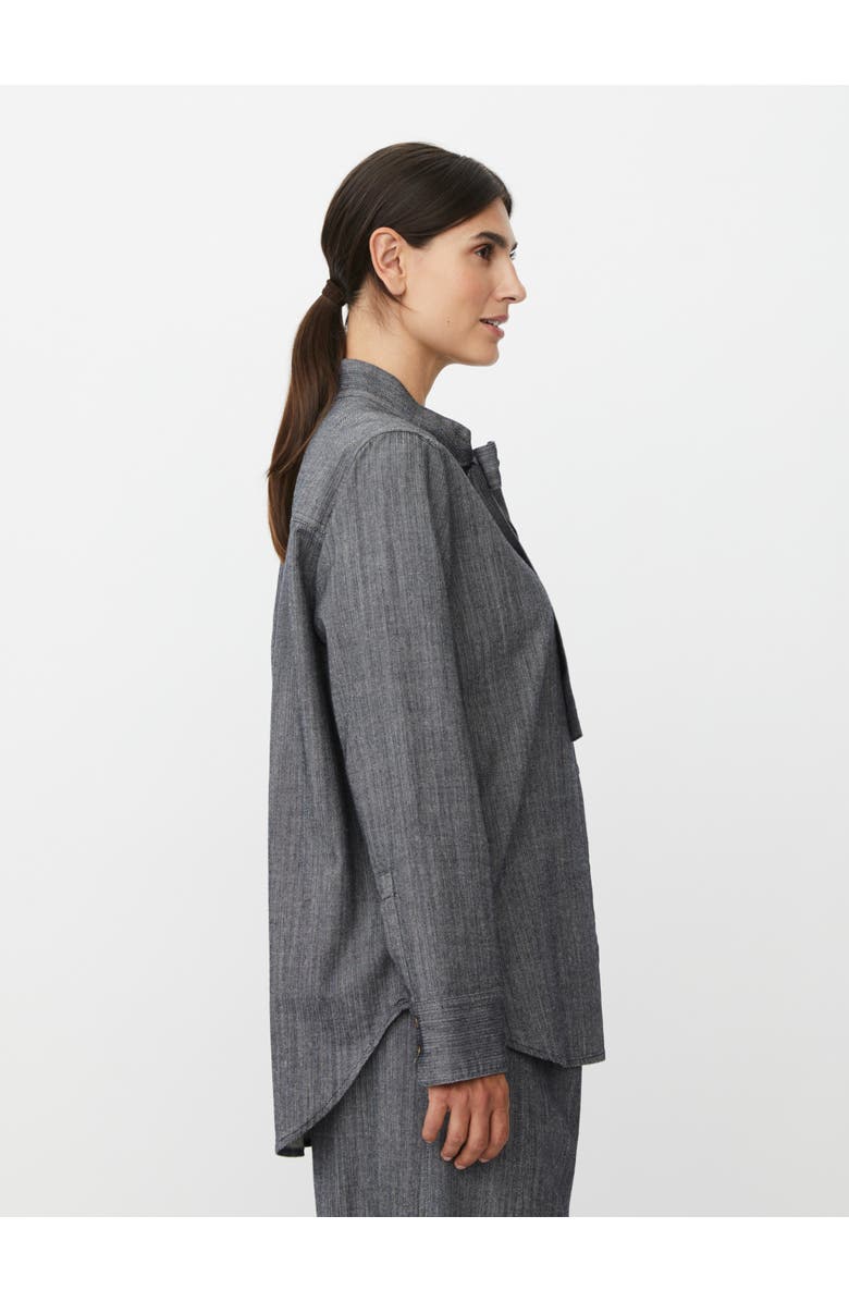 Masai Copenhagen Lannie Long Sleeve Neck Tie Shirt, Alternate, color, Dark Denim