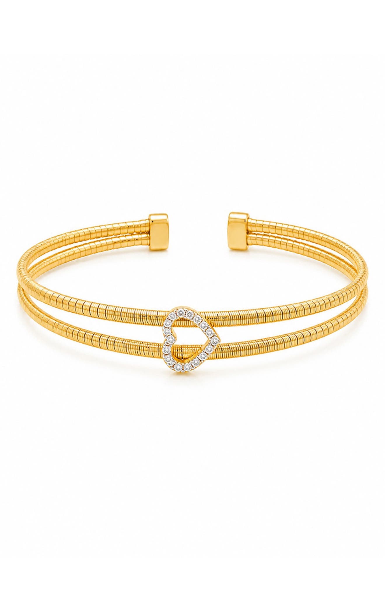 Heart Mesh Cuff Bangle