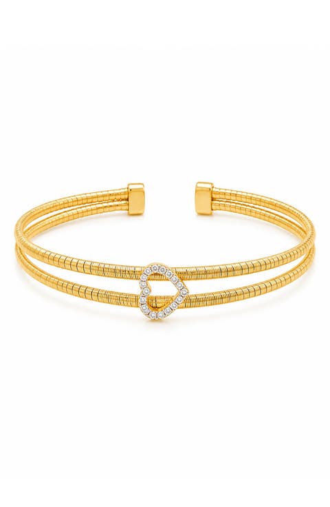 Heart Mesh Cuff Bangle
