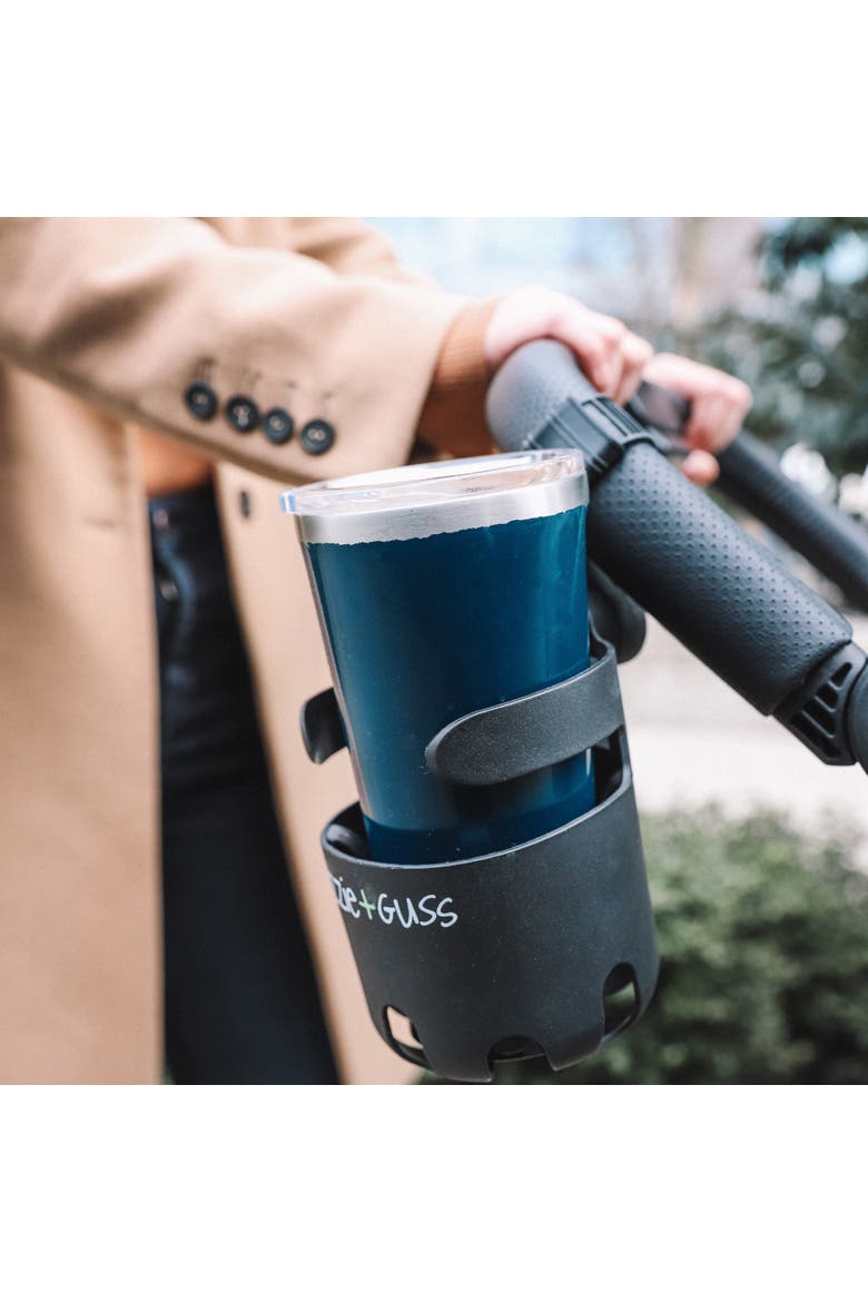 Universal Cup Holder - Convenient, Easy-to-Attach & Adjustable to Fit Most Strollers, Alternate, color, Black