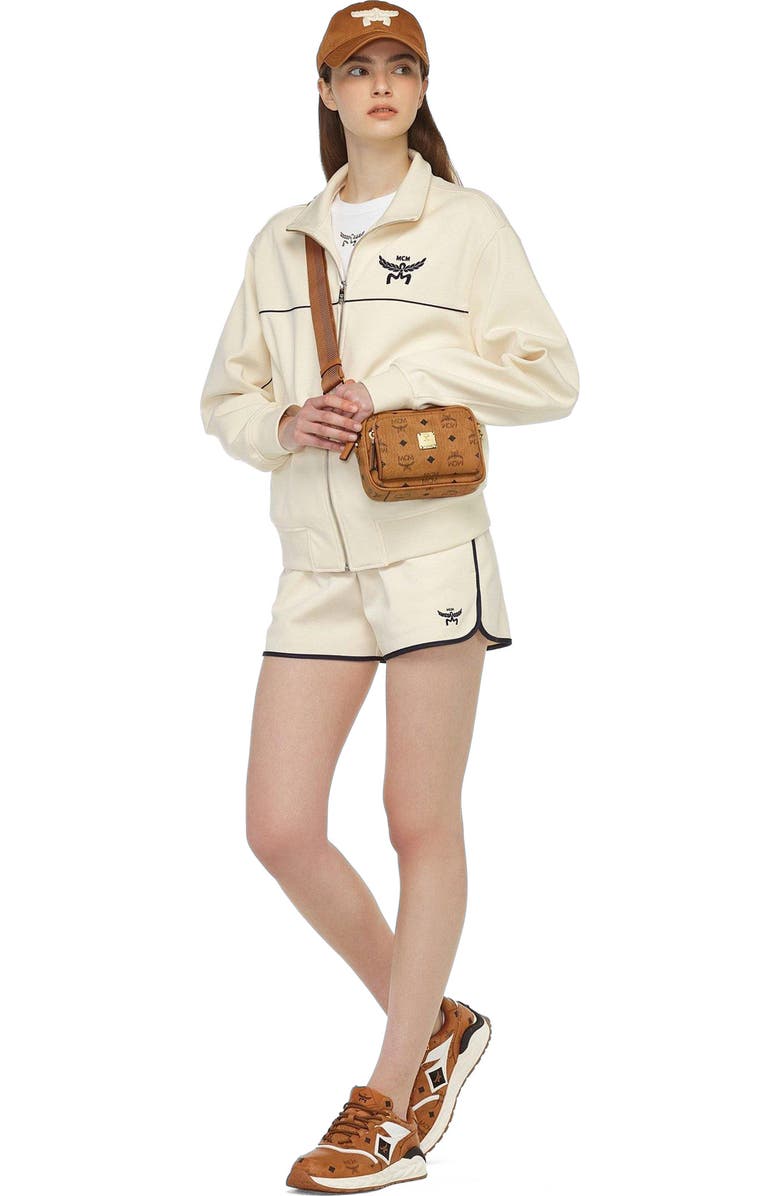 MCM Aren Crossbody in Visetos, Alternate, color, Cognac