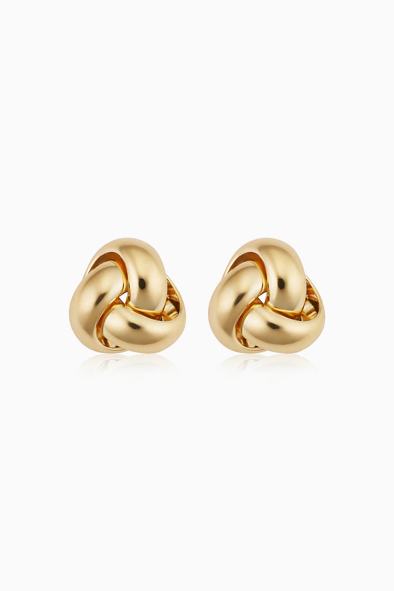 18K Yellow Gold Knotted Love Studs, Main, color, Yellow Gold