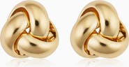 Oradina 18K Yellow Gold Knotted Love Studs