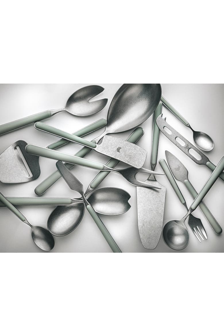Fantasia Pewter Cake Server, Alternate, color, Sage