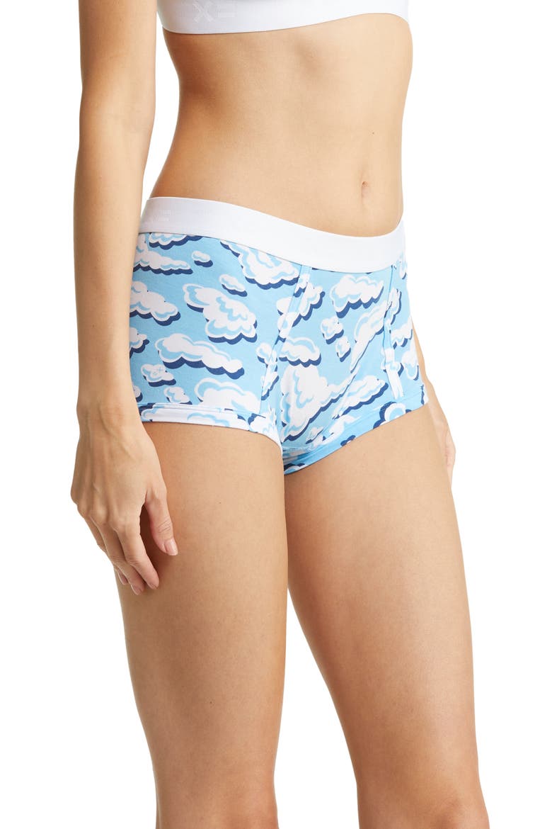 Stretch Modal Boyshorts, Alternate, color, IN THE CLOUDS