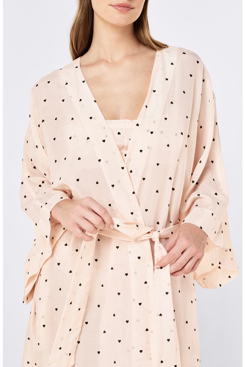 Hearts Maxi Robe, Alternate, color, ROSEWATER