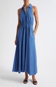 Toccin Tiana Sleeveless Linen & Cotton Shirtdress