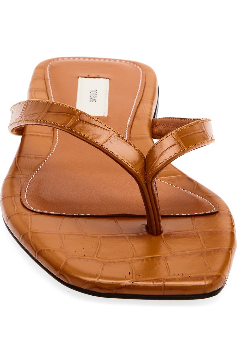 TOTEME Croc Embossed Flip Flop, Alternate, color, Orange