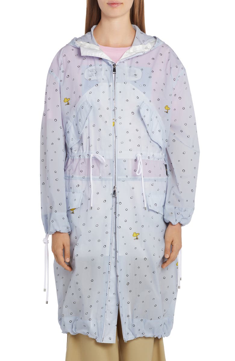 Moncler x Peanuts<sup>®</sup> Erne Woodstock Hooded Long Coat, Main, color, 