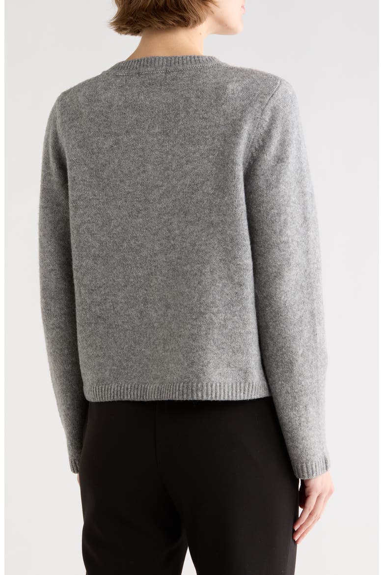 Cropped Cardigan Sweater, Alternate, color, HEATHER GREY